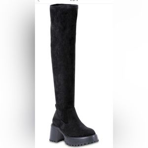 Over the knee suede boot